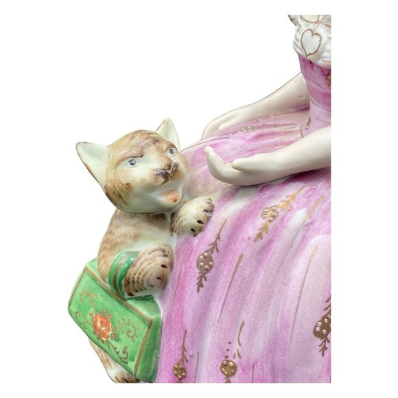 Vintage Ardalt Lenwile China Bisque Porcelain Baby boy w/ Bear 4.5" - Picture 3 of 14